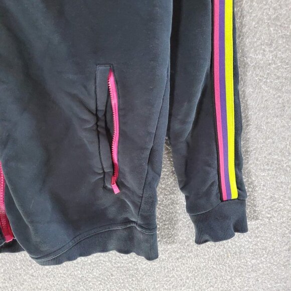 Puma Women Jacket Medium Black Yellow Pink Neon‎ Rudolf Dassler 40 Logo Full Zip - Picture 11 of 11